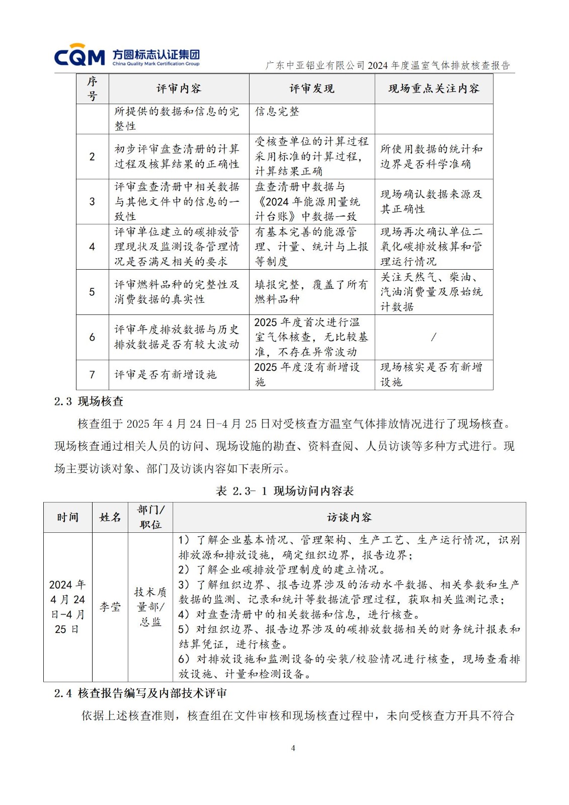 广东中亚铝业有限公司温室气体核查报告-ISO14064 - 终稿(图8)