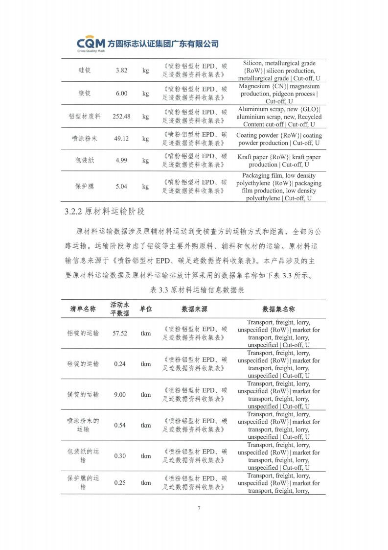 09铝合金建筑型材（喷粉型）产品碳足迹评价报告-方圆盖章(图13)
